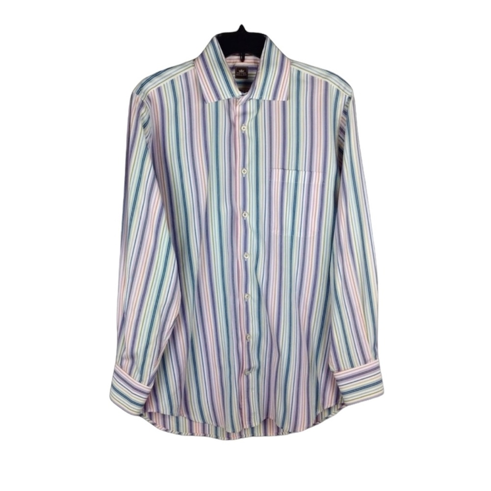Peter Millar Men's M Stripe Dress Casual Shirt Mens M
